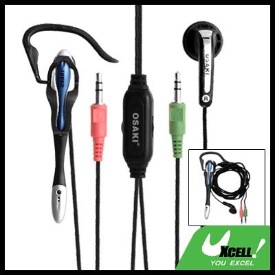 PC Notebook Online Chat 3.5mm Long Cord Earphone with Microphone