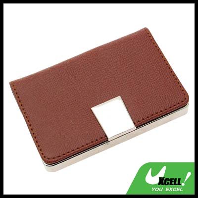Brown Graceful Leather Business Card Holder Credit Card Case