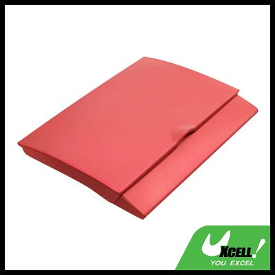 Red Slim Aluminum Business Card Case Holder