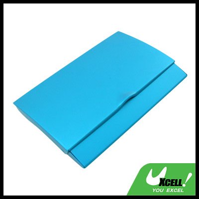 Blue Thin Aluminum Business Credit ID Card Case Holder