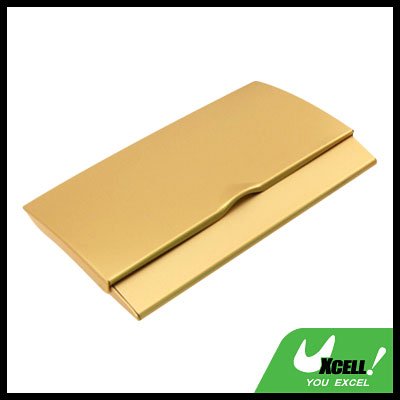 Golden Thin Aluminum Business Credit ID Card Case Holder