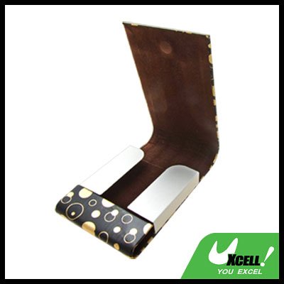 Fashion Pocket Magnetic Flip Cover Black Business Card Case Holder