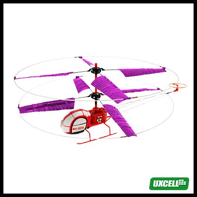 Toy - Super Remote Control Dual Rotors Helicopter Airplane - Red/Purple