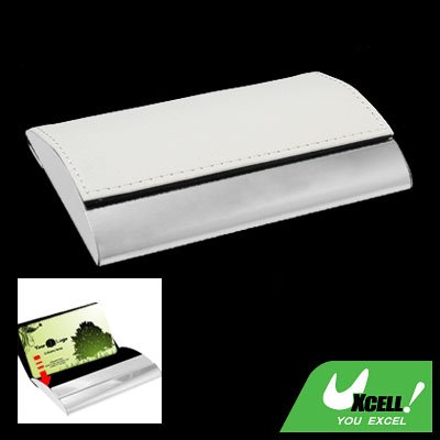 Magnetic Flip Leather Metal Business Card Case Holder