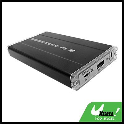 Black USB 2.0 2.5" SATA HDD External Enclosure Hard Drive Case Box