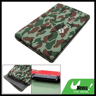 Camouflage 2.5 Inch USB SATA HDD Hard Drive Enclosure Case