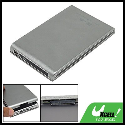 2.5" USB SATA HDD Hard Drive Disk Enclosure Case Silvery