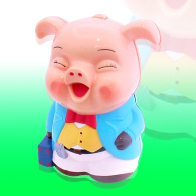 Novelty Mr. Piggy Corded Telephone (KXT-111) - Yellow/Blue