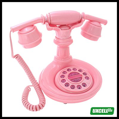 Deluxe Vintage Classical Corded French Cradle Telephone - Pink