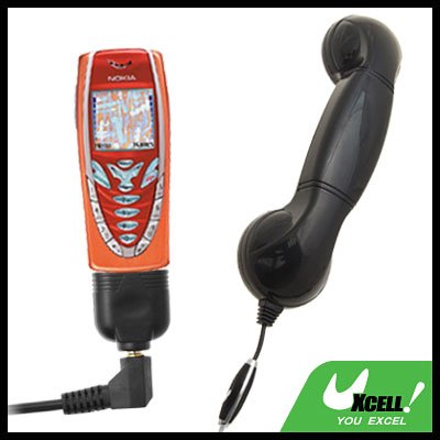 Fashion Talky Telephone Handset Microphone for Nokia 7210 8210 Ericsson T28 Black