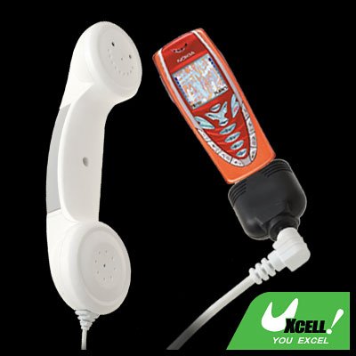 White Fashion Talky Telephone Handset Microphone for Ericsson T28 Nokia 7210 8210
