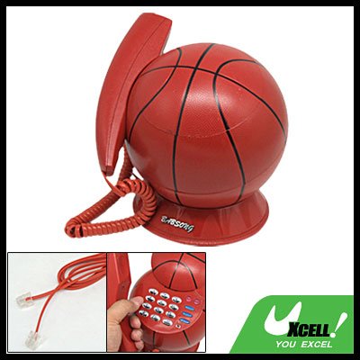 Unique Decorative Corded RJ11 Basketball Telephone