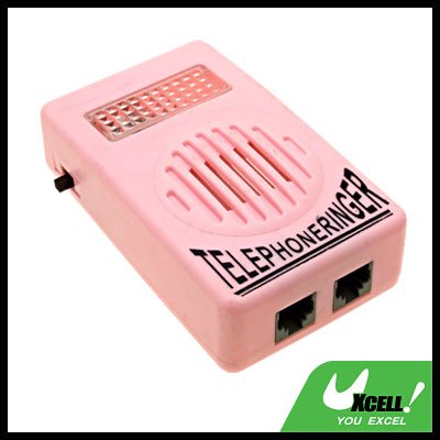 Mini Pink RJ11 Socket Loud Telephone Speaker Ringtone Amplifier Loudspeaker