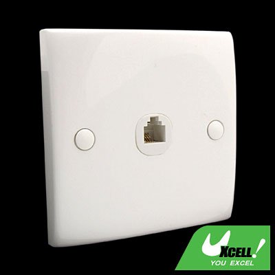 1 Gang 4 pin RJ11 Telephone Outlet Wall Plate