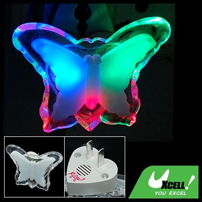 Butterfly Shaped Colorful LED Bedroom Night Light Lamp