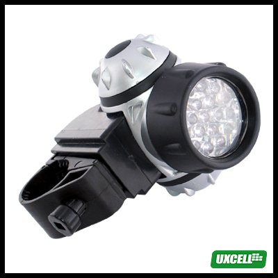 19 LED Power Beam Bike Bicycle Headlight Torch Lamp -Silver and Black