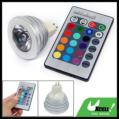 MR16 12V Remote Control 16 Color RGB LED Spotlight Bulb