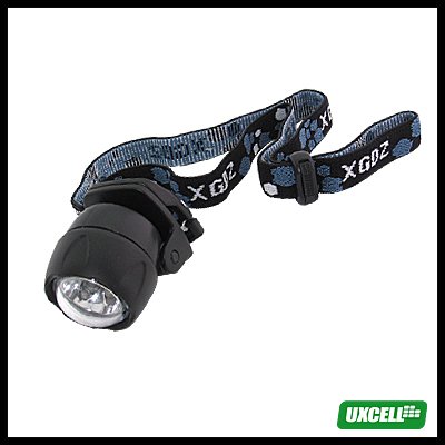 5 Super White LED + Head Strap Mini Head Headlamp Flashlight