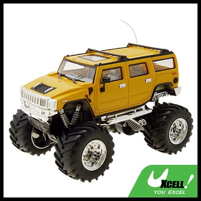 Toy - Yellow High Speed 2 LED Remote Radio Control RC Racing Car Kids