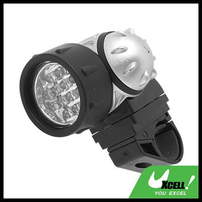 12 LED Bike Bicycle Headlamp Torch Lamp - Black & Silver
