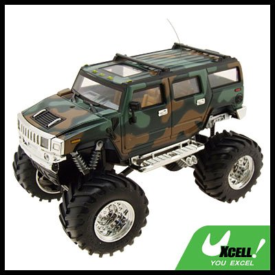 Toy - Camouflage Humvee Army High Speed 2 LED Radio Control Racing 4x4 Car Kids