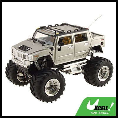 Toy - Silver High Speed 2 LED Remote Radio Control RC Racing Car Kids Toy