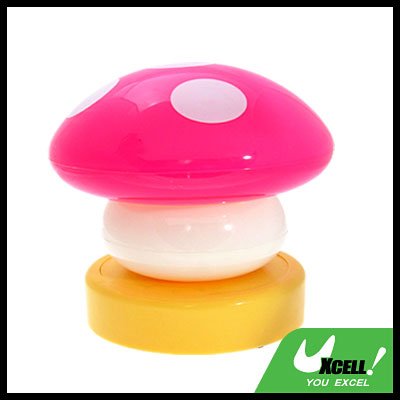 Pink Mushroom Head Press Down Desk Lamp Night Light