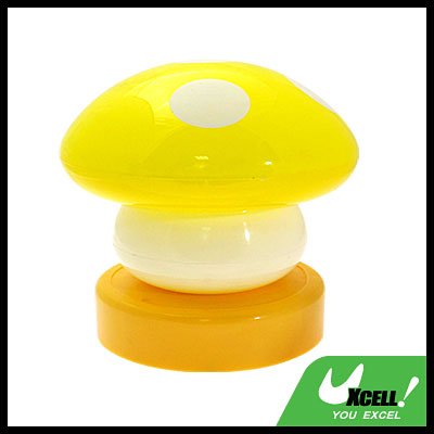 Yellow Mushroom Head Press Down Desk Lamp Night Light
