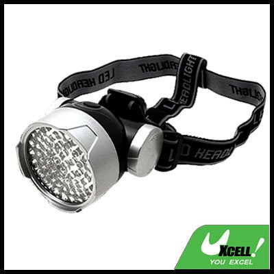 Safe 56 White LED Head Flashlight Headlamp with Head Strap