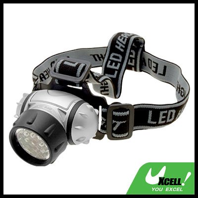 12 White LED Outdoor Head Flash Light Lamp with Strap