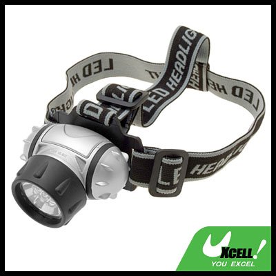 7 White LED Outdoor Head Flash Light Lamp with Strap