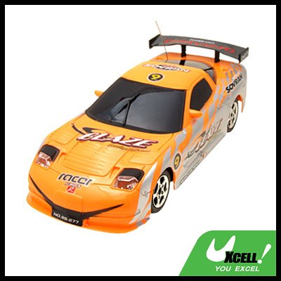 LED Orange Radio Racing Kid Remote Control Toy Car