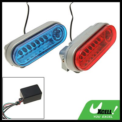 Red Blue Car Auto Flashing Lamp LED Day Head Light 12V