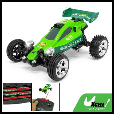 Remote Control Kart Racing Car Green Children's Racer Toy