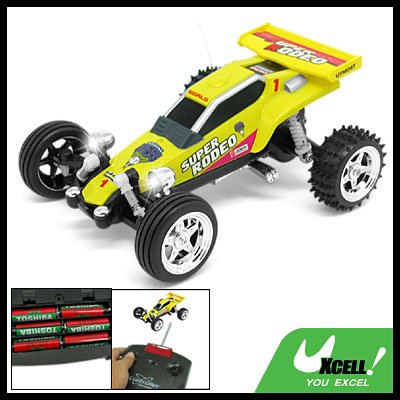 RC Remote Control Yellow Kart Racing Car Speed Racer Toy