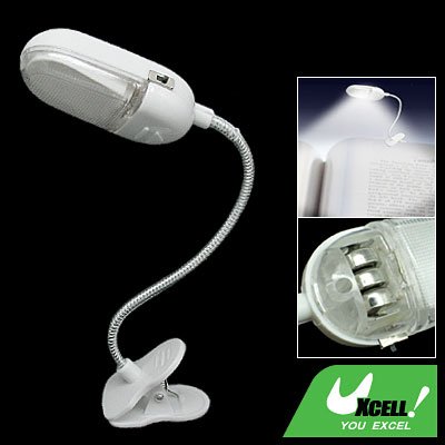 Goose Neck Flexible Clip - On LED Light Reading Book Lamp