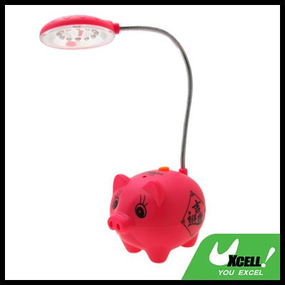 12 LED Pig Super Capacity Reading Lamp Desk Light Peachblow