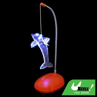 Colorful Crystal Dolphin Pendant Desk Light Lamp