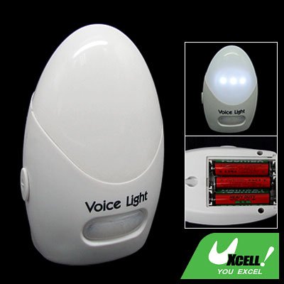 3 LED Voice Activated Wall Desktop Night Light Lamp