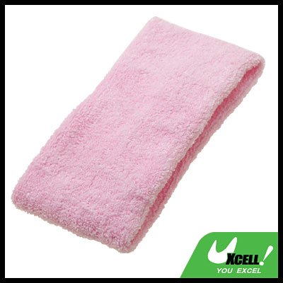 Pink Sports Tennis Elastic Head Sweat Band Strap