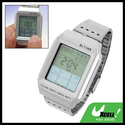 Silver Touch Screen Panel Wrist Watch TV Remote Control
