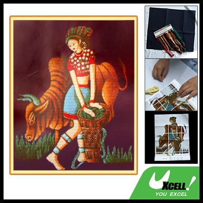 Yunan Girl Cattle Counted Cross Stitch Cross-Stitch Kit