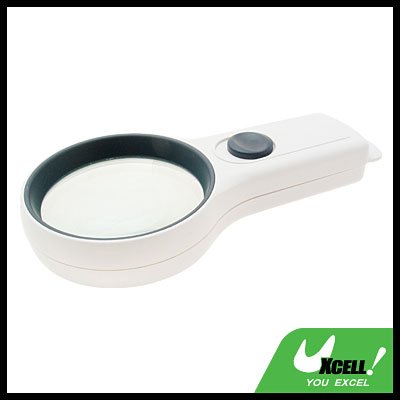 3X High-Quality Pocket Illuminated Magnifier Magnifying Glass - White