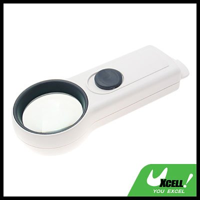 6X High-Quality Pocket Illuminated Magnifier Magnifying Glass-White