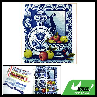 Porcelain & Fruit Counted Cross Stitch Cross-Stitch Kit