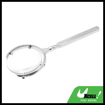 Elegant Mineral Glass Metal Rim 4X Magnifying Glass Magnifier
