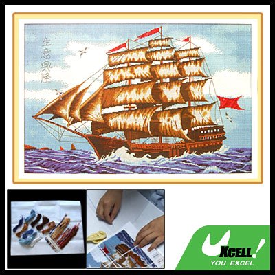 X-stitch Counted Cross Stitch Kit in Sailboat Pattern