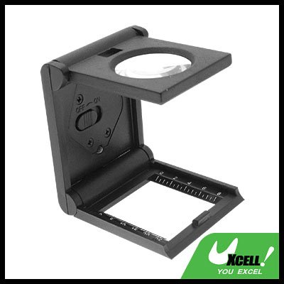 5X LED Illuminated Folding Stand Magnifier magnifying Glass With Scale
