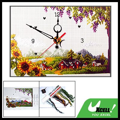 Wall Clock Timer Counted Cross Stitch Embroidery Kit
