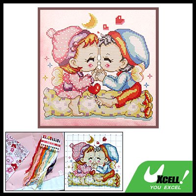 Pink Pillow Cover Lover Counted Cross Stitch Cushion Case Kit